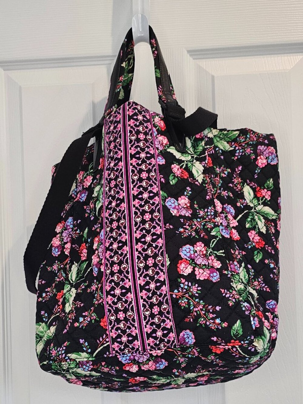 NWOT Vera Bradley Change It Up Tote Winter Berry Floral Shoulder Bag Purse